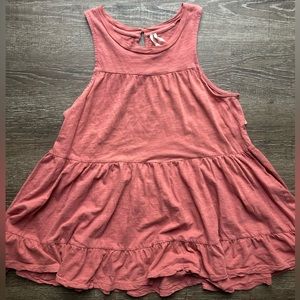 Anthropologie Babydoll Tank Top Coral Pink Size XS